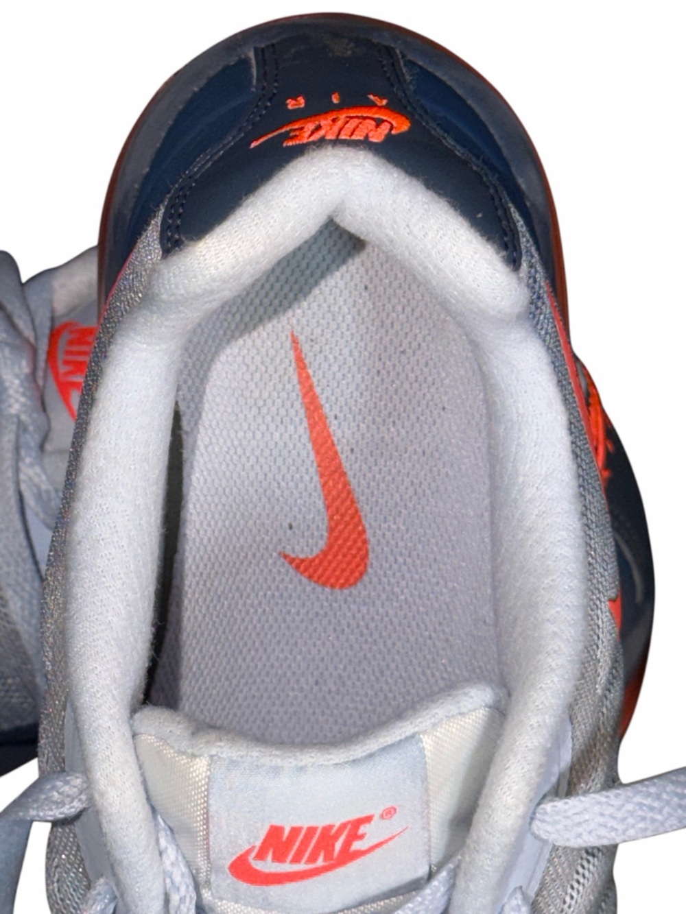Nike Lightweight Mesh Running Sneakers in Sky Blue with Orange and Navy  Accents - Picture 7 of 9
